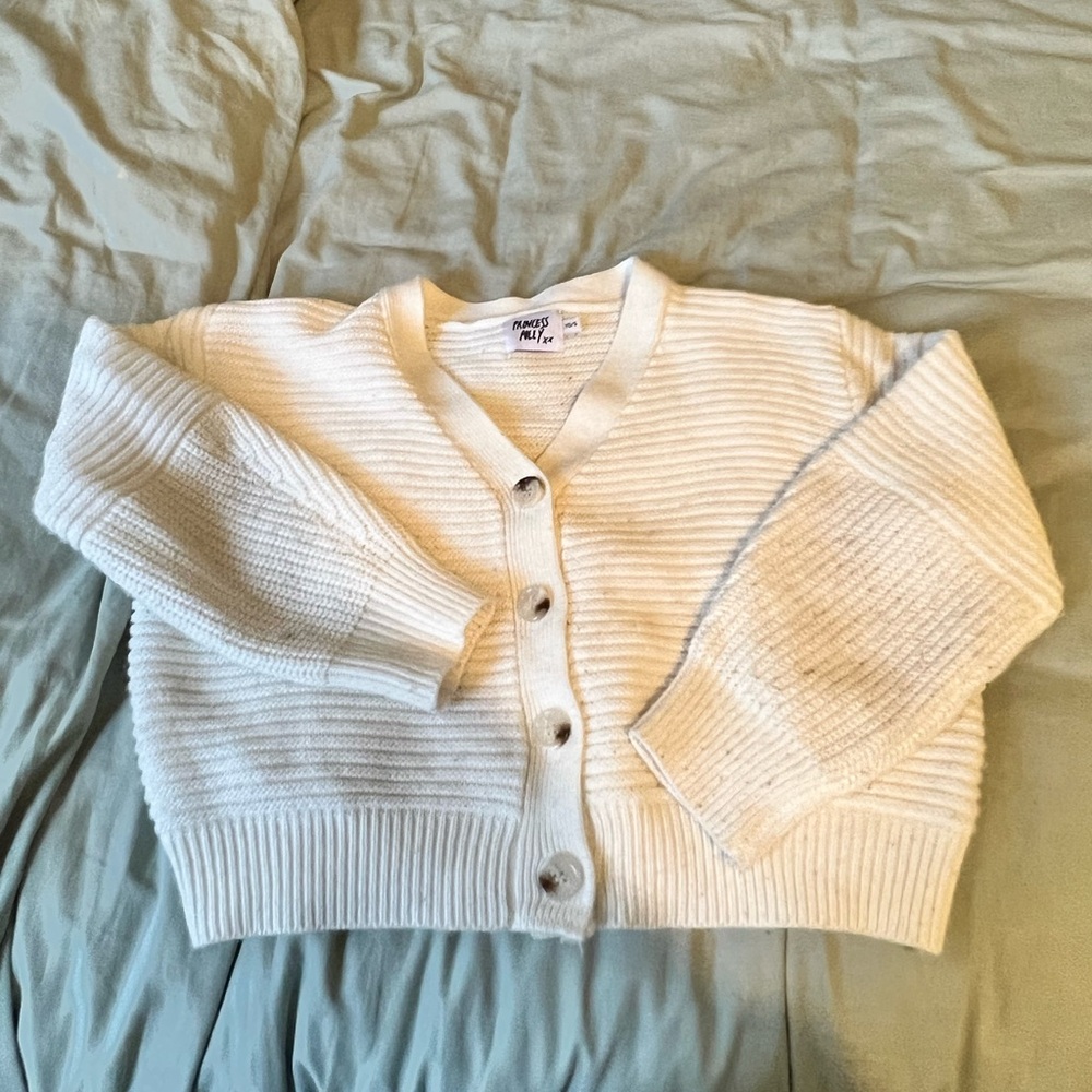 Princess Polly white cardigan